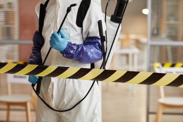 Professional Biohazard Cleanup technician working in East Orleans, MA
